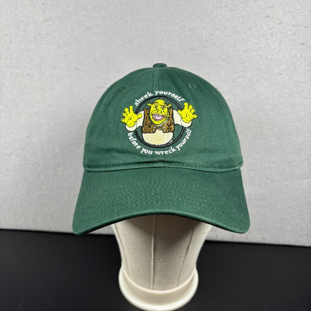 Shrek Yourself Before You Wreck Yourself Adult Size Hat Baseball Cap Green